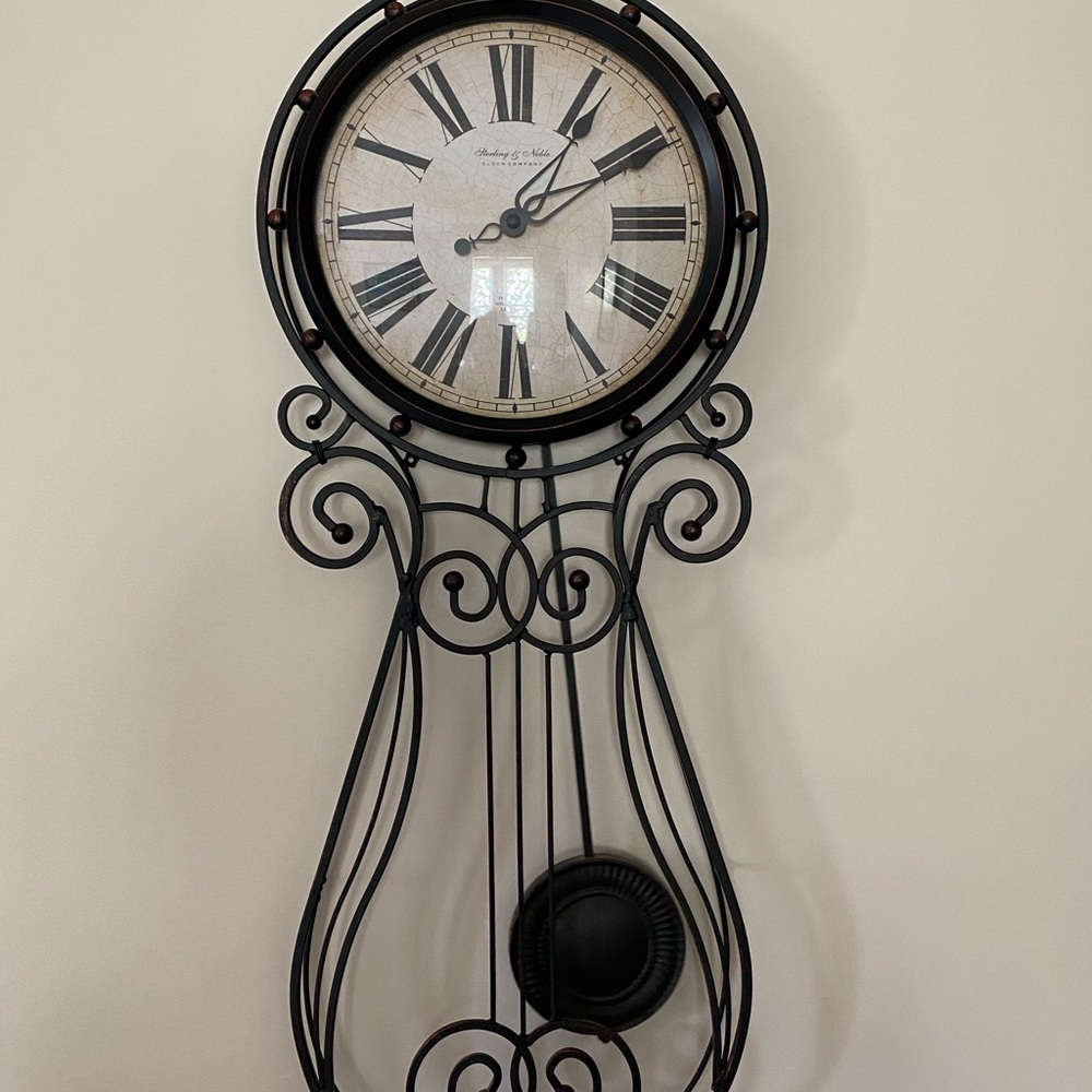Grandfather style clock. Bronze.